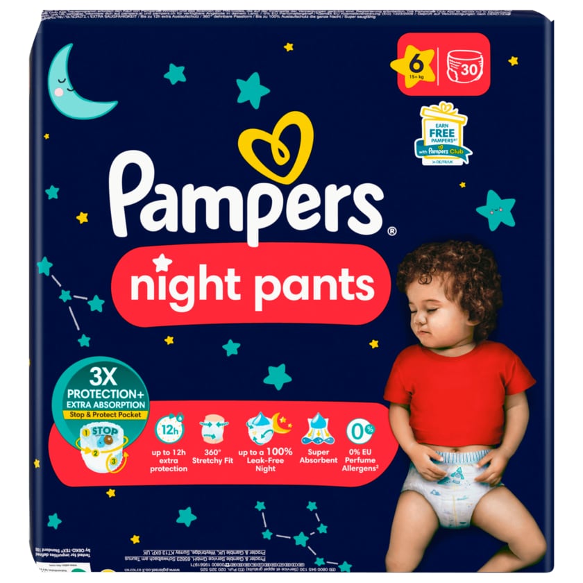 Pampers Baby-Dry Night Pants Gr.6 15+kg 30 Stück